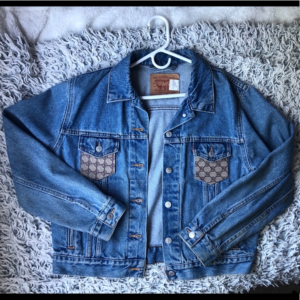 Vintage Levis Jean Jacket w Gucci Monogram Pockets